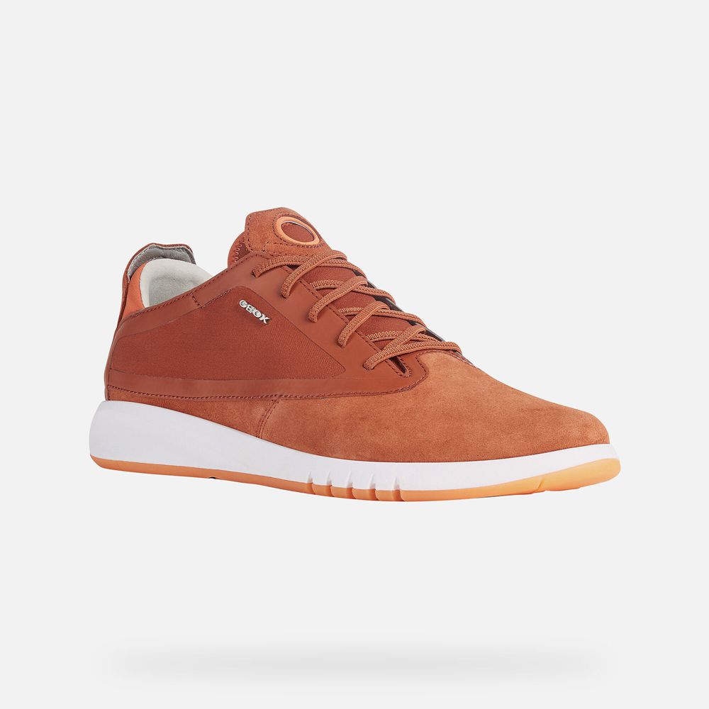 Geox Sneakers Orange Aerantis - Geox Mens Shoes - QYJRTE934